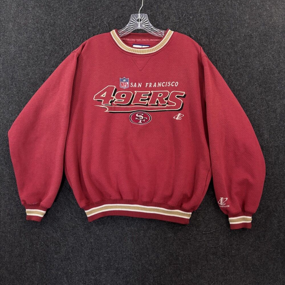 Vintage San Francisco 49ers Sweatshirt Men's Medium NFL Football Logo Athletic